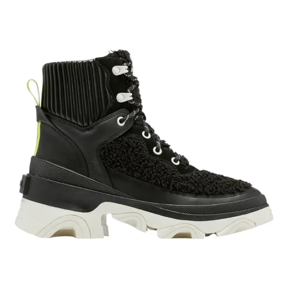 Sorel‎ Brex Cozy Lace Waterproof Boot - Black Sea Salt - Women's US Size 8.5 New